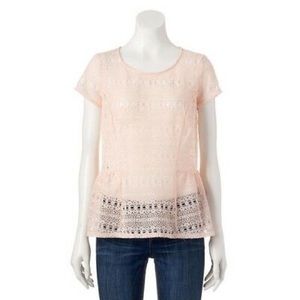 LC Lauren Conrad Peplum Top